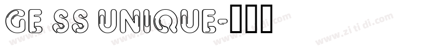 GE SS Unique字体转换